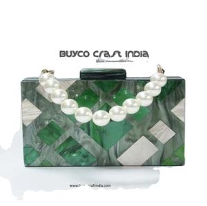 Luxury Acrylic Resin Marble Clutch Purse Women's Mini <b>Handbag</b> Wholesale Factory Price Garden Ornaments - Product Image 1