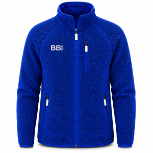 Chaqueta Calefactable Reversible de Forro Polar Marrón Chocolate Personalizada OEM al por Mayor, Cárdigan Sherpa Marrón Oscuro con Cremallera Completa y Cuello Alto, Polar Cálido - Product Image 3