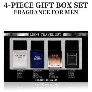 Set Regalo da 4 Pezzi di Eau De Toilette per Uomo, Lunga Durata, 4 Fragranze Diverse per Vacanze e Appuntamenti - Set da Viaggio di Mini Profumi - Product Image 1
