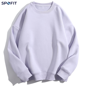 Sweat-shirt à capuche oversize en coton bouclé de qualité supérieure, respirant, décontracté, pour l'automne, avec logo personnalisé sur le devant - Product Image 5