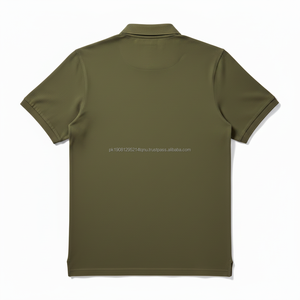 Camisa Premium al por Mayor REAC READY INDUSTRY para Hombre, con Logotipo Frontal, Tejido de Punto, Spandex/Algodón Piqué, 180g, Manga Corta, Transpirable, Color Oliva - Product Image 5