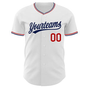 Custom White Full Button Baseball Jersey-Lightweight Moisture Wicking 100% Polyester Breathable Printed Unisex Adult - Product Image 4