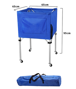 Chariot pliable en alliage d'aluminium de qualité pour ballons de volley-ball, de basketball, de football et de tennis – Chariot de rangement portable - Product Image 1