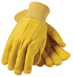 Guantes de Trabajo Amarillos, Guantes de Forro Polar Dorados, Guantes de Trabajo Resistentes de 24oz, Guantes de Algodón Acolchado de Doble Capa, Guantes Amarillos para Trabajo Pesado - Product Image 1