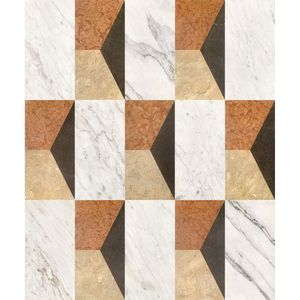 Piastrelle in Marmo Lucidato 12*24 con Taglio a Getto d'Acqua, Pietra Naturale in Bianco, Oro, Rosso e Grigio, 4 Colori per Decorazione di Pavimenti e Pareti - Product Image 4