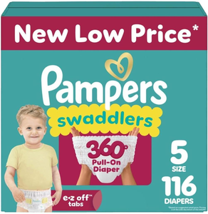 Pañales Pampers - Swaddlers Talla 5, 116 Unidades, hasta 100% a Prueba de Fugas, Ajuste Cómodo y Seco, Diseñados para Cambios Fáciles - Product Image 5