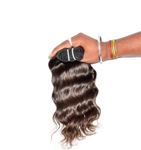 100% Remy Unprocessed Cuticle Aligned Indian Temple Wavy Bundles <b>Wigs</b> for Black Women Machine Double Weft Human Hair Extensions - Product Image 5