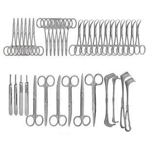 Ensemble chirurgical complet, kit d'instruments de chirurgie générale, acier inoxydable de qualité supérieure, réutilisable, autoclavable, outils chirurgicaux manuels - Product Image 4