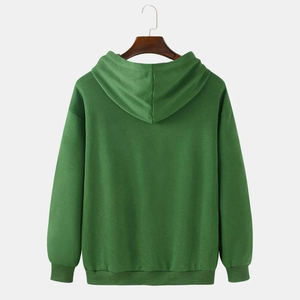 Sweat à capuche en molleton de coton gaufré thermique, tricot épais, coupe classique, avec poche kangourou, vêtement décontracté contemporain - Product Image 2
