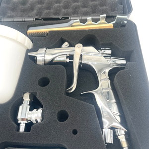 Pistola de Pintura HVLP, Juego de Boquillas de Pulverización, Kit de Aerógrafo con Vaso y Estuche de Espuma para Reparación de Carrocería - Product Image 1