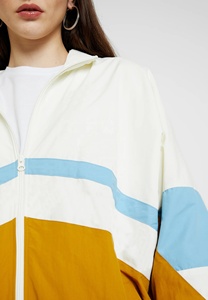 Nuevo Vintage verano transpirable bordado a prueba de viento pulóver cortavientos chaqueta mujer de talla grande Anorak capucha cremallera sólido - Product Image 6