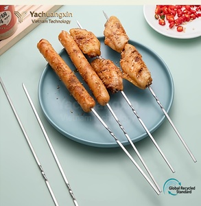 Stainless Steel <b>BBQ</b> Stick Flat Stick Outdoor Lamb Skewers <b>BBQ</b> Stick Steel Stick Iron Stick Round Stick Full Set of <b>Tools</b> <b>BBQ</b> Nee - Product Image 6