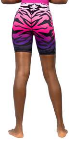 Shorts Activewear Femme Taille Basse Imprimé Floral Séchage Rapide Coton Spandex Coupe Droite Tricoté avec Cordon de Serrage - Product Image 3