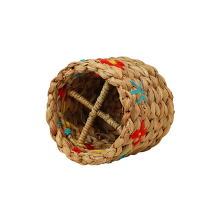 Portalápices Ecológico Tejido a Mano con Jacinto de Agua Natural y Yute, con Bordado Floral y Organizador con 4 Compartimentos - Product Image 2