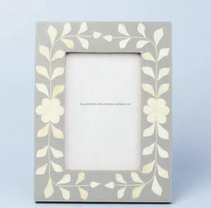 Bone Inlay Floral Black Photo <b>Frame</b> Mosaic <b>Vintage</b> Popular Design Low Price <b>Picture</b> <b>Frames</b> Modern Photo <b>Frame</b> - Product Image 3