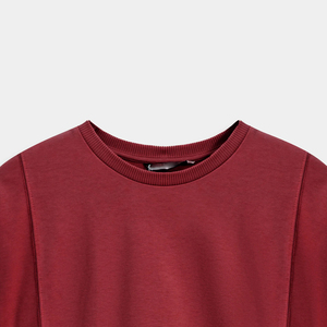 เสื้อสเวตเชิ้ตคอกลมทรงหลวมสำหรับผู้หญิง สีพื้น แขนยาว ผ้าถัก คอตตอน/ใยไผ่ สไตล์ลำลองสำหรับฤดูใบไม้ร่วง - Product Image 3