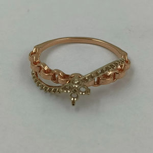 Meilleur prix, bague en or rose 14 carats, diamant classique, taille brillant rond, bijoux élégants, bijoux fins, cadeau de mariage ou de fiançailles de luxe, vente en gros - Product Image 2