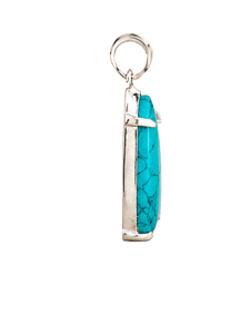 Pendentif Serpent en Argent Allemand Ha Gems avec Turquoise, Haute Qualité, Pierre de Protection Vintage, Mode Bhatti, Vente en Gros - Product Image 1