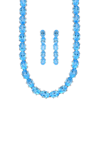 Blue Topaz <b>Necklace</b> <b>Set</b> in 92.5 Sterling <b>Silver</b> KLSS-40236 - Product Image 3