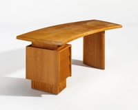 Scrivania in Legno Durevole con Gambe Cilindriche dal Design Asimmetrico, Estetica Moderna e Architettonica Altamente Unica di Manish Art Handicrafts