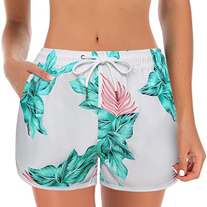 Shorts d'été décontractés légers pour femmes, coupe régulière, taille élastique respirante, imprimés sur mesure, marque privée - Product Image 4