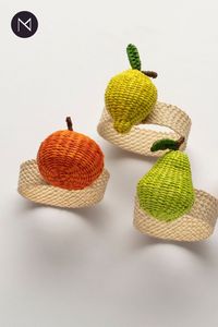 Anillos de Servilleta de Bambú Hechos a Mano con Diseño de Frutas: Fresa, Limón, Cereza, Uva, Pera, Naranja, Decoración Ecológica para Mesa de Fiesta, 5 cm de Ancho - Product Image 6