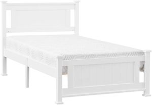 Wholesale Modern White Solid Wood <b>Twin</b> Kid's <b>Bed</b> <b>Frame</b> Minimalist Single <b>Bed</b> | Pindel Handicraft - Product Image 3