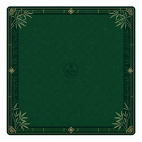 Tapis de Mahjong Américain en Bambou Vert Personnalisé en Gros 33x33 Pouces Pliable en Néoprène Premium Antidérapant pour Table de Jeu de Poker Original