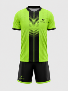 Conjunto de Camiseta de Fútbol para Hombre F2WIN, Rojo y Negro, Manga Corta, Absorbe la Humedad, Cintura Elástica, Malla de Poliéster, Ajuste Atlético - Product Image 3