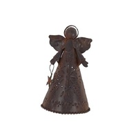 Décoration de Noël artisanale en métal forgé, forme unique, pour sommet de sapin, motif ange féerique, la plus tendance