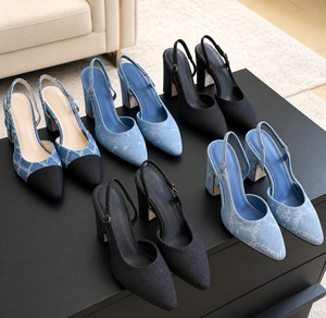 Colección de Zapatos Elegantes de Tacón para Mujer, Zapatos de Tacón Cuadrado con Punta en Pico, Calzado Elegante para Fiesta u Oficina, Zapatos OEM Hechos en India - Product Image 1