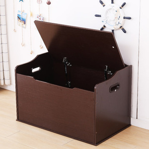 Wooden Toy Box Wood Storage Chest with Seating Bench US Custom Design MDF Painted Large Baby Room MDF Kids Toy Storage Box