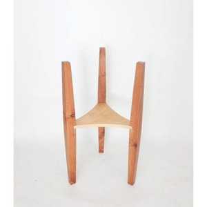 Pot de fleurs d'intérieur en céramique de qualité supérieure avec support en bois, pot de fleurs moderne minimaliste, porte-plantes décoratif pour la maison et le bureau - Product Image 4