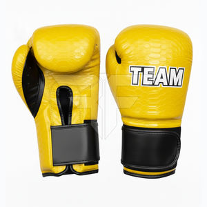 Gants de boxe en cuir professionnels de haute qualité, design personnalisé, service OEM, évacuation de l'humidité, fermeture auto-agrippante - Product Image 2