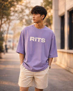T-shirt surdimensionné en coton épais 160 g/m² pour homme, col rond, personnalisé avec logo, style streetwear, écologique, respirant, imprimé sérigraphié effet délavé - Product Image 1