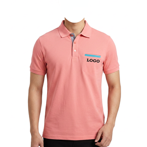 Camisa de Manga Corta para Hombre, Color Coral, con Bolsillo, 100% Algodón Piqué, Corte Casual, Largo Regular, Transpirable, Tejido de 180g - Product Image 2