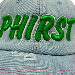 PHIRST <b>Light</b> Denim <b>Hat</b> Custom Embroidered Baseball Cap Unisex Washed Denim Dad <b>Hat</b> Adjustable Snapback Casual Streetwear <b>Hat</b> OEM - Product Image 6