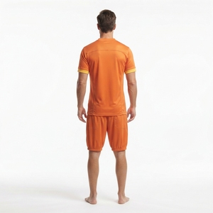 Maillot de football américain en gros pour hommes, col en V personnalisé, manches courtes, 100 % polyester, vêtement de sport respirant - Product Image 3