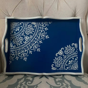 Plateau de service en os incrusté sur mesure, dernier design, plateau en os incrusté d'Inde, meilleure couleur et taille personnalisée en provenance d'Inde - Product Image 1