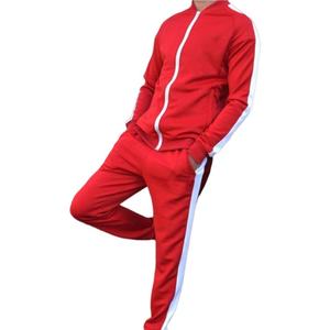 Chándal Deportivo Rojo Personalizado para Hombre, 100% Poliéster, Transpirable y Resistente al Viento, para Otoño - Product Image 1