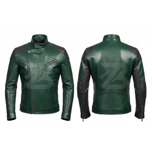 Top Brand Men's Vintage Leather Motorcycle Windbreaker <b>Jacket</b> Waterproof Breathable Flame-Retardant Brown Large - Product Image 6