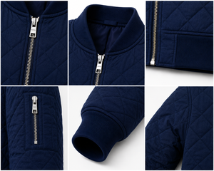 Wholesale <b>Men</b>’s Quilted Winter <b>Jackets</b> <b>Lightweight</b> Padded Puffer Coat Full Zip Stand Collar Windproof Warm Custom Logo Apparel - Product Image 6