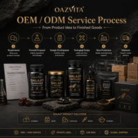 OAZVITA Résine de Shilajit Marque Privée OEM ODM Pot en Verre Formule Personnalisée Fabricant de Pâte d'Acide Fulvique