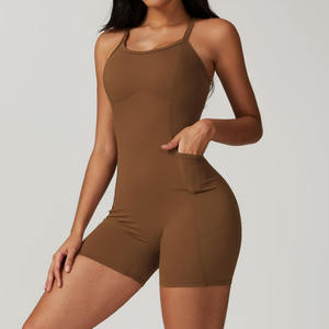 Nouvelle Conception 2026 Combinaison Femme Slim Fit Effet Seconde Peau Séchage Rapide Effet Ventre Plat pour Fitness, Sport et Entraînement avec Poche - Product Image 4
