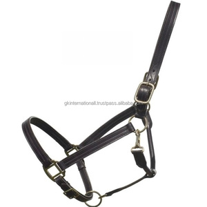 Custom Luxury Horse Riding <b>Halters</b> Adjustable Leather Horse Halter Western High Quality Horse Halter in Black or Brown Leather - Product Image 1