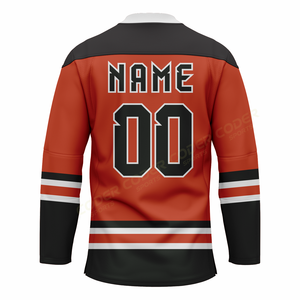 Maillots de hockey brodés en twill personnalisés OEM de qualité supérieure, uniformes d'équipe par sublimation, livraison rapide, anti-humidité - Product Image 2
