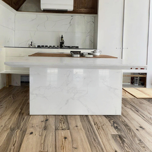 Tấm Bán Chạy nhất: Carrara trắng thiêu kết đá bếp <span class=keywords><strong>Countertop</strong></span> gốm đánh bóng bề mặt tráng men - Product Image 2