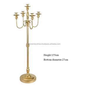 Event Decoration Table Candlestick Vintage Iron Candle Stand Home Party Floor <b>Tall</b> Candle Holder - Product Image 1