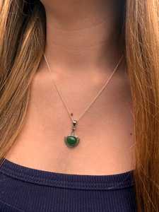 NIKHIL GEMS Collier en argent sterling avec onyx vert, pendentif goutte d'eau d'inspiration vintage, style bohème, bijoux faits main en pierres précieuses, tiers - Product Image 3
