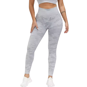 OEM ODM High Quality Spandex/Nylon Four-Way Stretch High Waist Full Length Yoga Leggings for Workout - Product Image 1